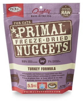 Primal Freeze-Dried Nuggets Turkey Formula for Cats 28oz (2 x 14oz)
