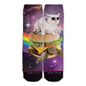 Galaxy Cat Surfing Burger Turtle Fashion Socks