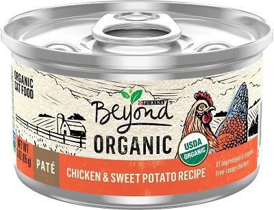 Purina Beyond High Protein Organic Chicken & Sweet Potato Recipe Pate Wet Cat Food
