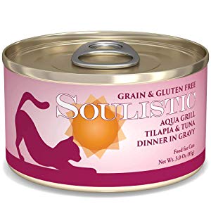 Soulistic Aqua Grill Tilapia & Tuna Dinner in Gravy Wet Cat Food