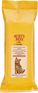 Burt's Bees Dander Reducing Wipes with Colloidal Oat Flour & Aloe Vera for Cats