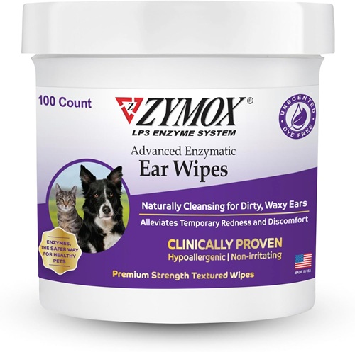 Zymox Advanced Enzymatic Dog & Cat Ear Wipes