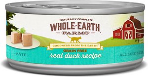 Whole Earth Farms Grain-Free Real Duck Pate Recipe Canned Cat Food