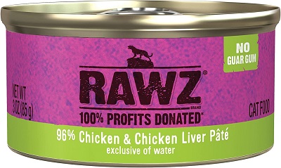 RAWZ 96% Chicken & Chicken Liver Pate Cat Food