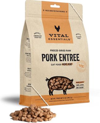 Vital Essentials Freeze-Dried Raw Pork Mini Nibs Entree Cat Food