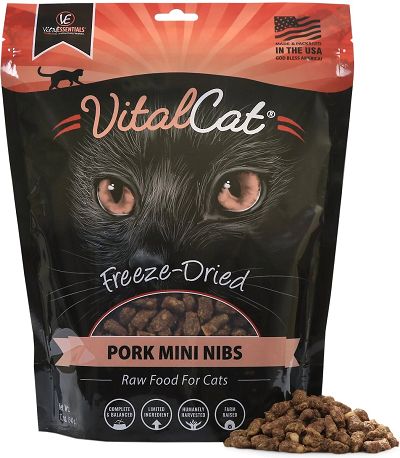 Vital Essentials Pork Mini Nibs Freeze-Dried Raw Cat Food