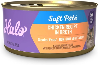 Halo Chicken Stew Recipe Grain-Free Adult Canned Cat Food
