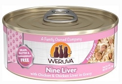 Weruva Nine Liver with Chicken & Chicken Liver in Gravy Grain-Free Canned Cat Food
