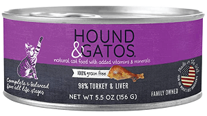Hound & Gatos Turkey & Turkey Liver Canned Cat Food