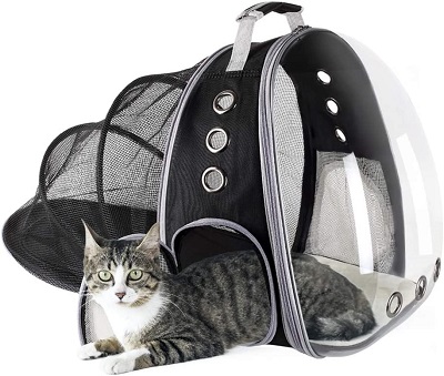 Double Layer Cat Carrier Backpack Removable Cat Carrier for 2 Cats For  Small Medium Dogs Cats Breathable Pet Backpack Travel Bag