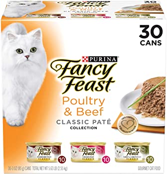 Purina Fancy Feast Poultry & Beef Classic Pate Variety Pack Canned Cat Food
