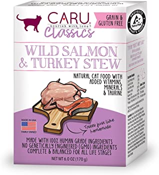 Caru Classic Wild Salmon & Turkey Stew Grain-Free Wet Cat Food