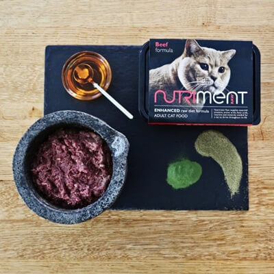 Nutriment Beef Formula Enhanced Raw Diet Formula Adult Cat Food