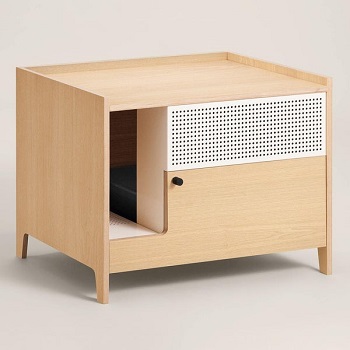 THE REFINED FELINE Cat Litter Box Enclosure Cabinet, Cottage