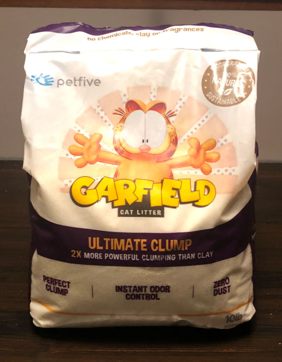One variety of Garfield Cat Litter is the Ultimate Clump formula.