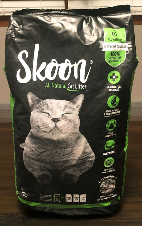 One variety of Skoon Cat Litter is the unscented formula.