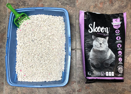 We tested Skoon Lavener-Scented Litter for several weeks in a multi-cat home.