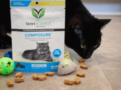 VetriScience Composure Chicken Liver Flavored Soft Chews Calming Supplement Cat Treat