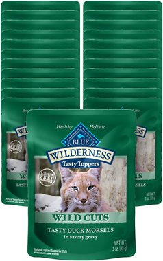 Blue Buffalo Wilderness Tasty Toppers Wild Cuts in Gravy Grain-Free Cat Food Topper