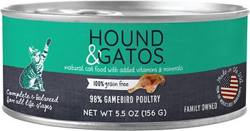 Hound & Gatos Gamebird Poultry Formula Grain-Free Canned Cat Food