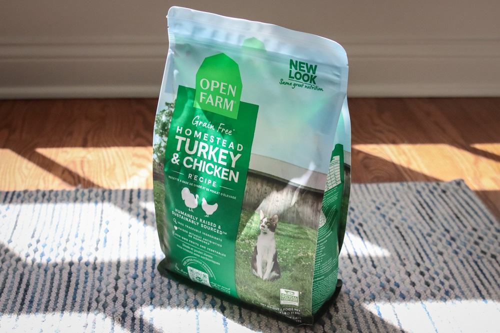 Open Farm Homestead Turkey & Chicken Dry Kibble Cat Food.
