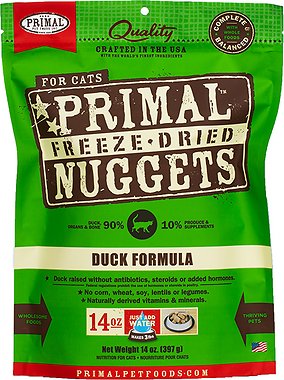 Primal Duck Formula Nuggets Grain-Free Raw Freeze-Dried Cat Food