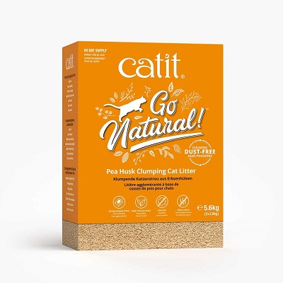 Catit Go Natural Pea Husk Clumping Cat Litter - Vanilla