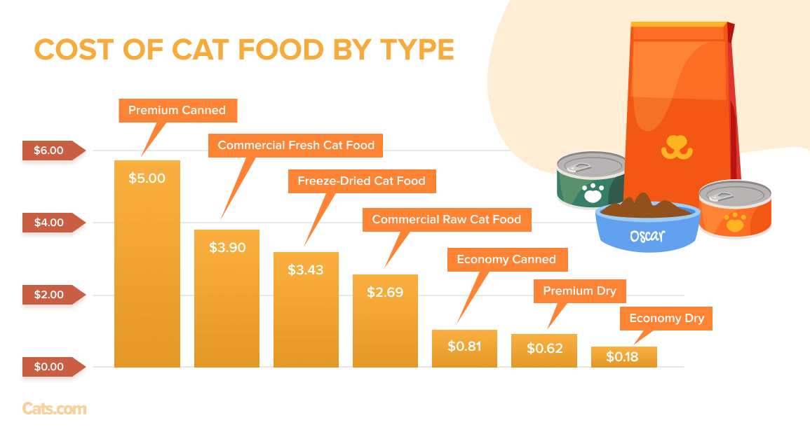 Cost of Cat Food by Type