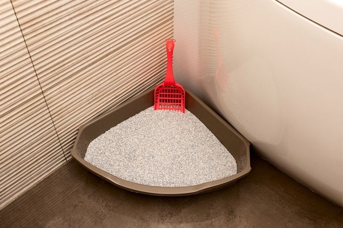 Triangle cat toilet pan