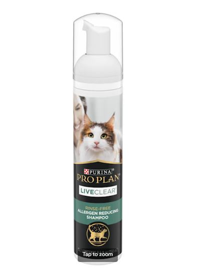 Purina ProPlan LiveClear Rinse-Free Allergen Reducing Shampoo for Cats
