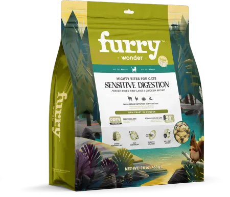 Furry Wonder Sensitive Digestion Freeze-Dried Raw Lamb & Chicken Recipe for Cats