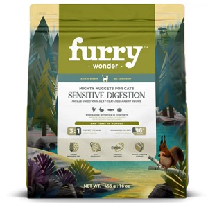 Furry Wonder Sensitive Digestion Freeze-Dried Raw Silky-Textured Rabbit Recipe for Cats