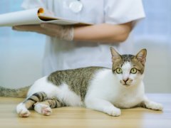 veterinary examination of cats