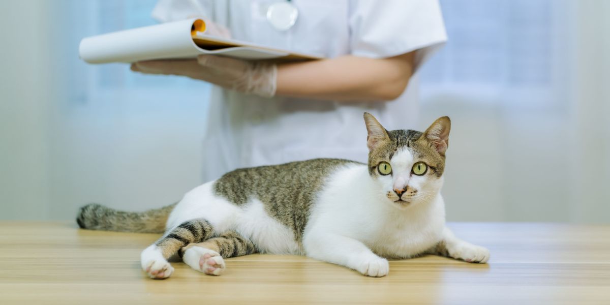 veterinary examination of cats