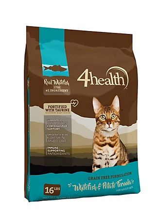 4health Grain Free Adult Whitefish and Potato Formula Dry Cat Food
