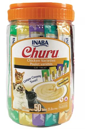 INABA Churu Chicken Puree Variety Pack Lickable Cat Treats