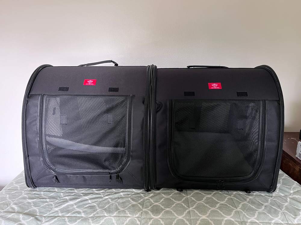 One For Pets Portable 2-in-1 Double Pet Kennel