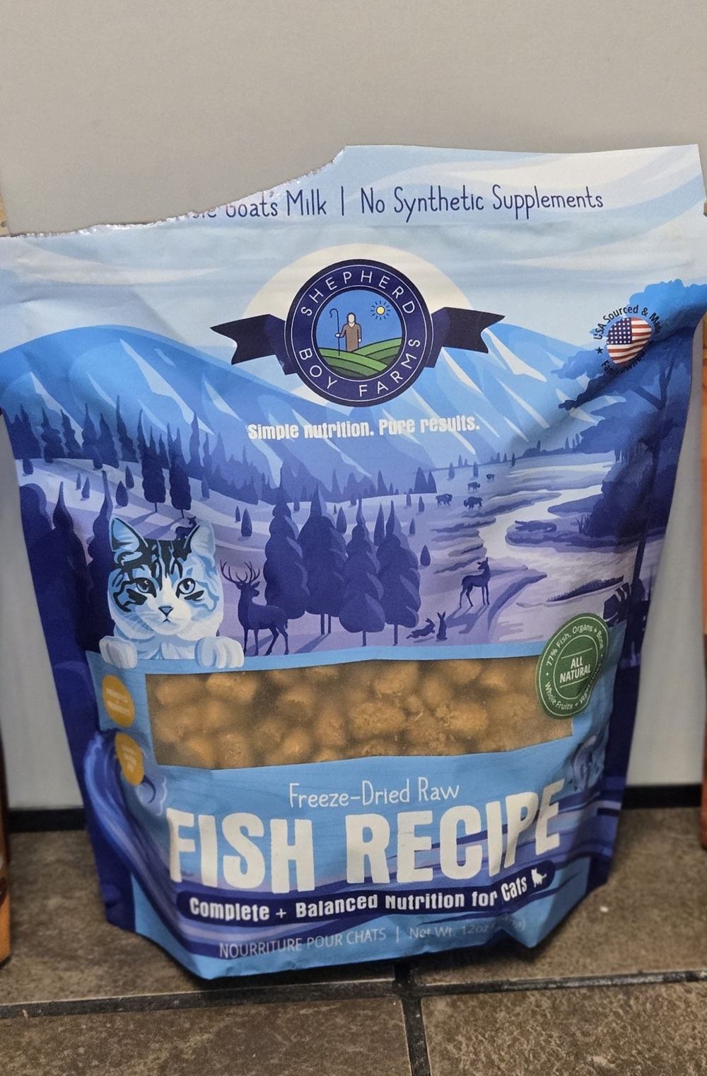 Shepherd Boy Farms Freeze-Dried Fish Recipe for Cats
