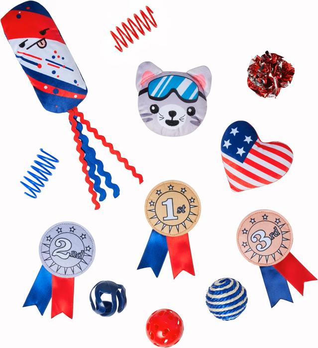 Frisco Winter Sports Americana Variety Pack Cat Toys