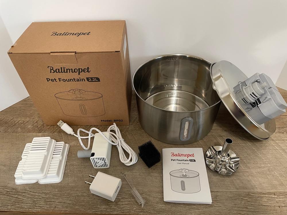 BalimoPet roestvrijstalen kattenwaterfontein Kenmerken