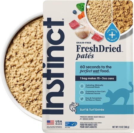 Instinct FreshDried Patés Surf & Turf Entrée Freeze-Dried Raw Cat Food