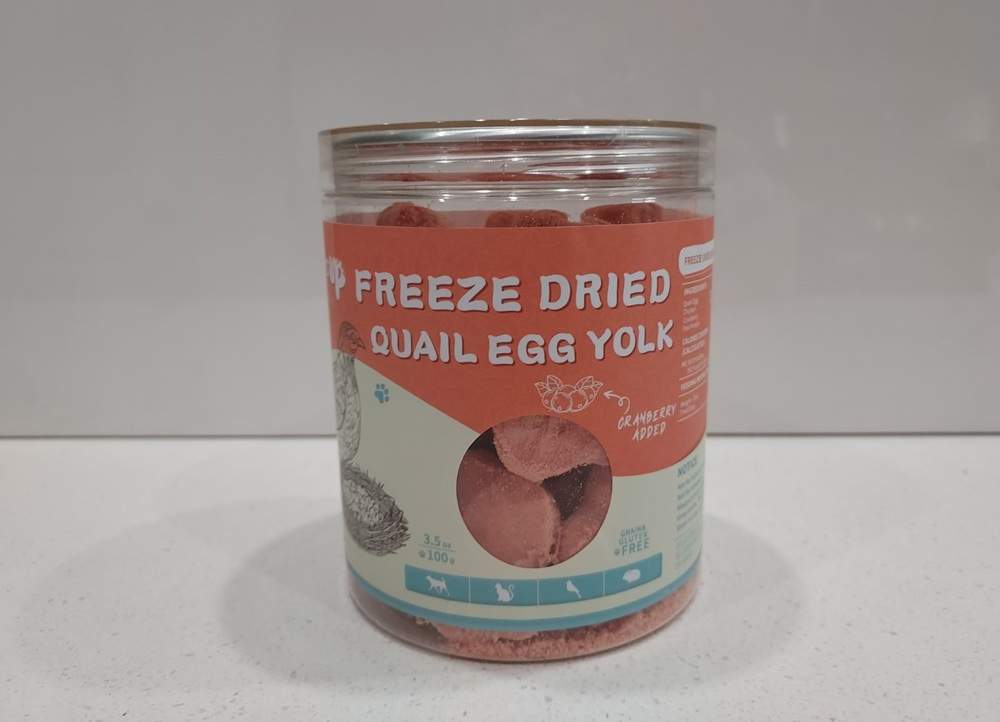 Pawup Freeze-Dried Quail Egg Yolk Cranberry Flavor Dog & Cat Treats