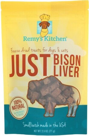 Remy’s Kitchen Just Bison Liver Freeze‑Dried Dog & Cat Treats