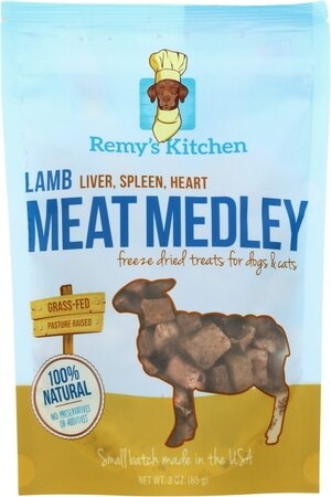 Remy’s Kitchen Lamb Liver, Spleen & Heart Meat Medley Freeze‑Dried Dog & Cat Treats