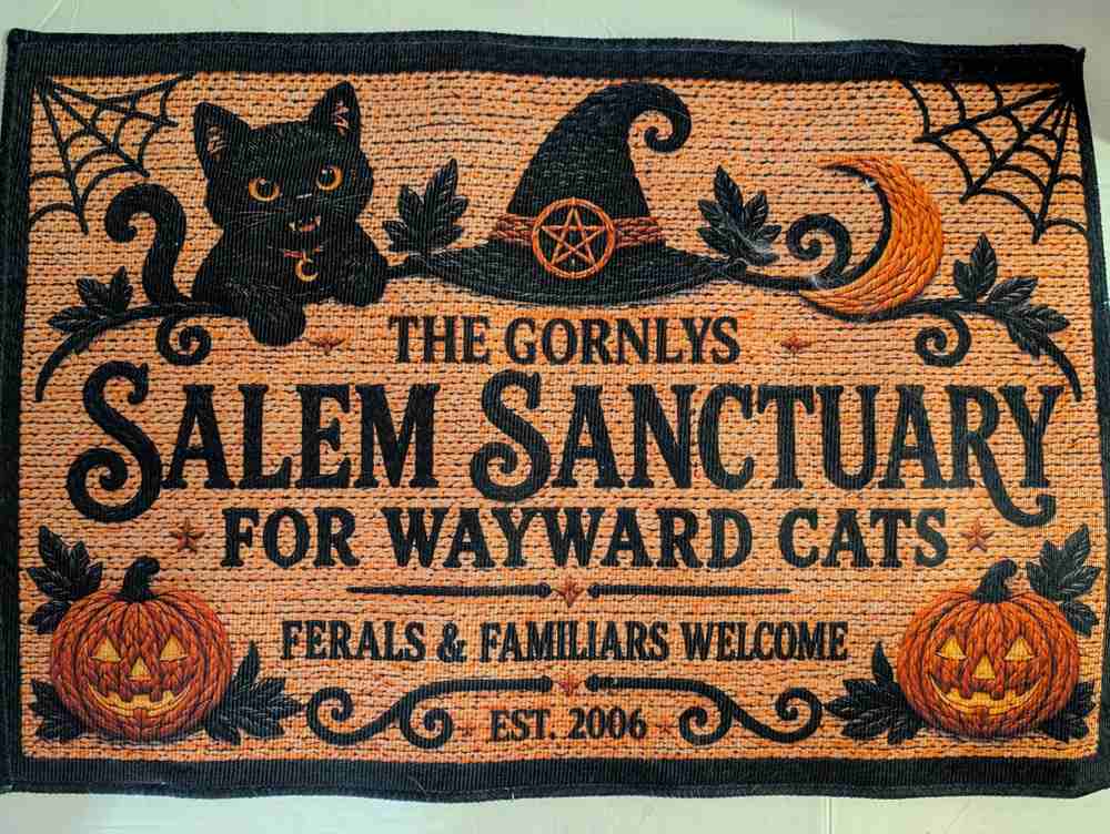 Salem heiligdom voor eigenzinnige katten deurmat