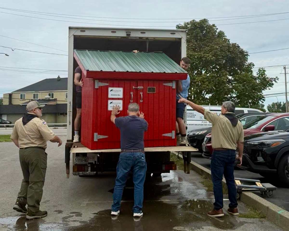 Boy Scout Builds Donation Shed