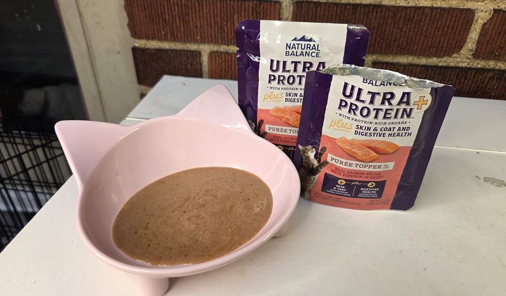 Natural Balance Ultra Protein Plus Skin & Coat and Digestive Health Salmon & Pumpkin in Broth Purée Topper