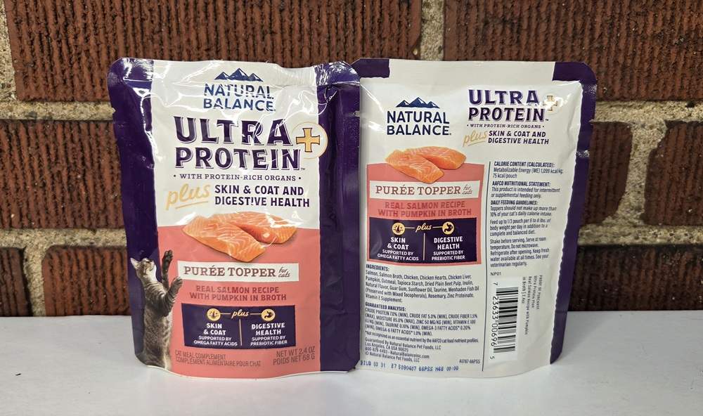 Natural Balance Ultra Protein Plus Skin & Coat and Digestive Health Salmon & Pumpkin in Broth Purée Topper