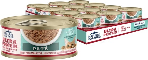 Natural Balance Ultra Protein Real Chicken Recipe with Protein-Rich Organs Paté
