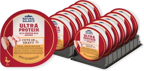 Natural Balance Ultra Protein Real Duck Recipe with Protein-Rich Organs Cuts in Gravy